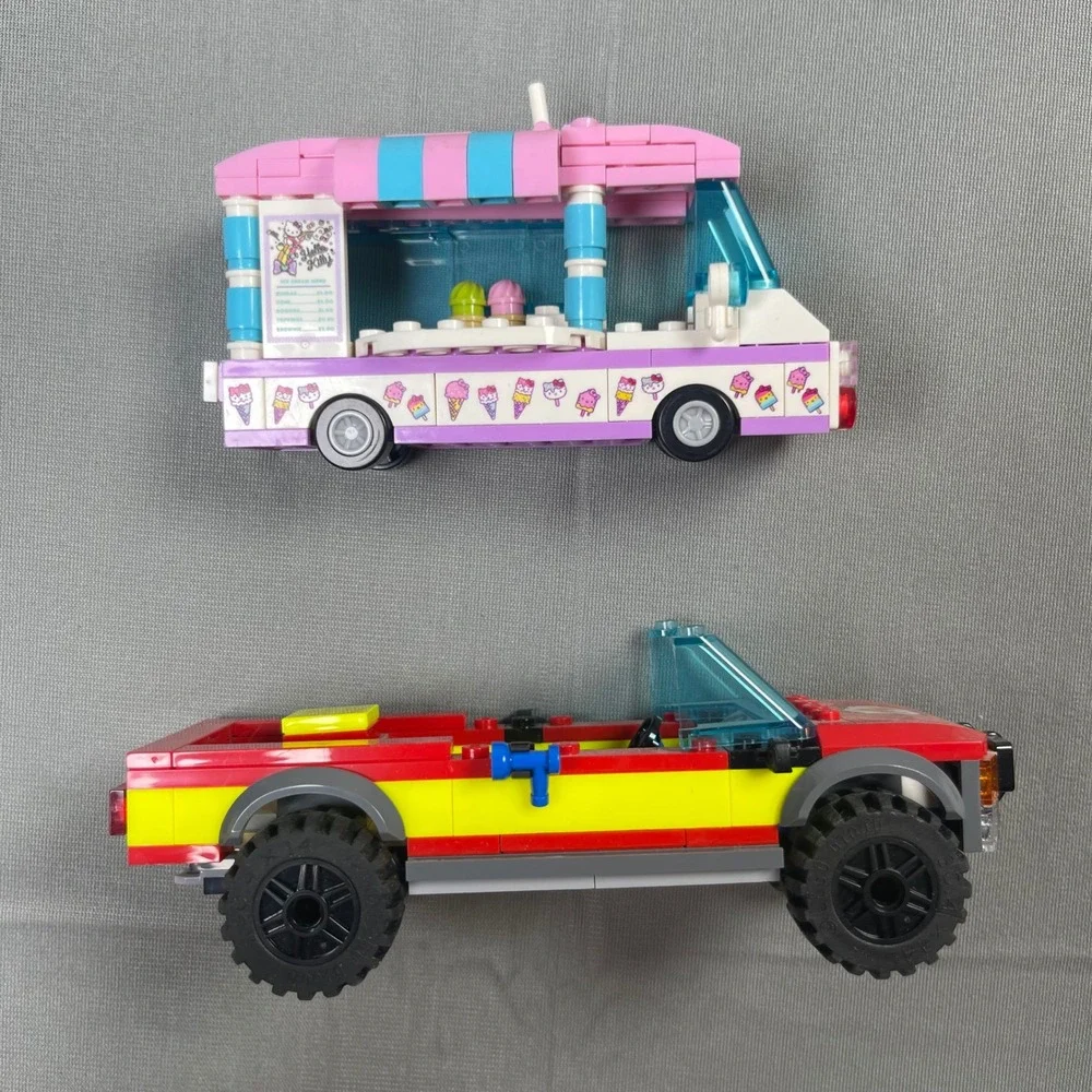 LEGO City 60319 Fire Truck Sanrio Hello Kitty Ice Cream Truck Toy Lot